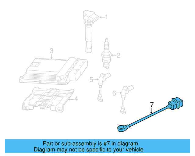 Ignition Knock (Detonation) Sensor 07K-905-377-E - View 24