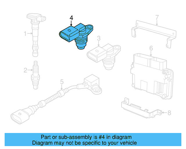 Crankshaft Position Sensor 07K-906-433-B - View 27