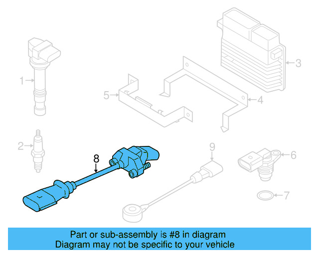 Crankshaft Position Sensor 07K-906-433-B - View 15