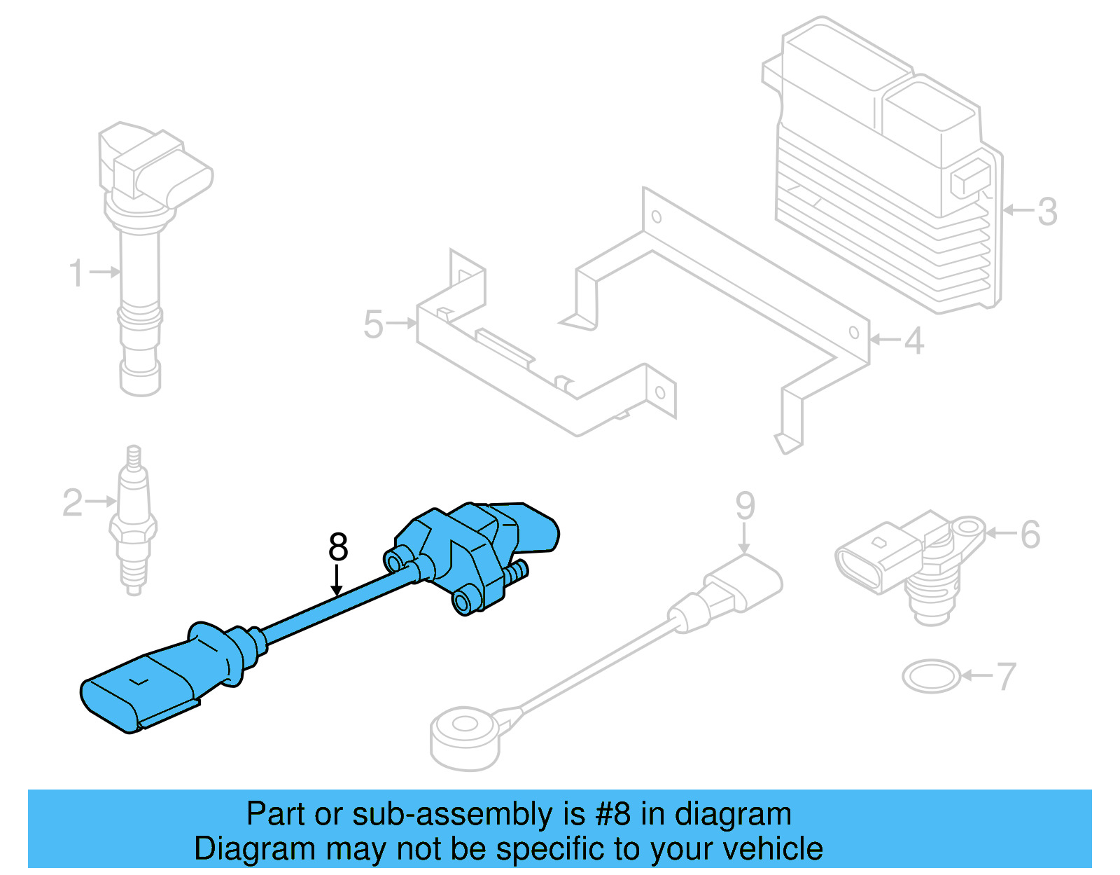 Crankshaft Position Sensor 07K-906-433-B - View 16