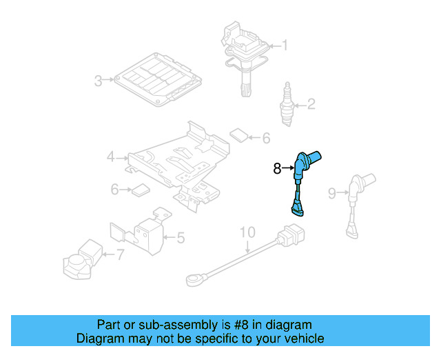 Camshaft Position Sensor 07K-907-601-A - View 13