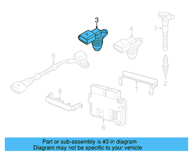 Camshaft Position Sensor 07K-907-601-A - View 40