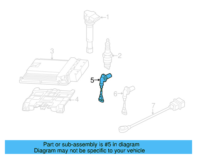 Camshaft Position Sensor 07K-907-601-A - View 32