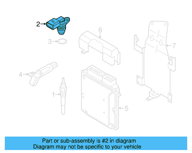 Engine Camshaft Position Sensor 07L-905-163-C - View 37