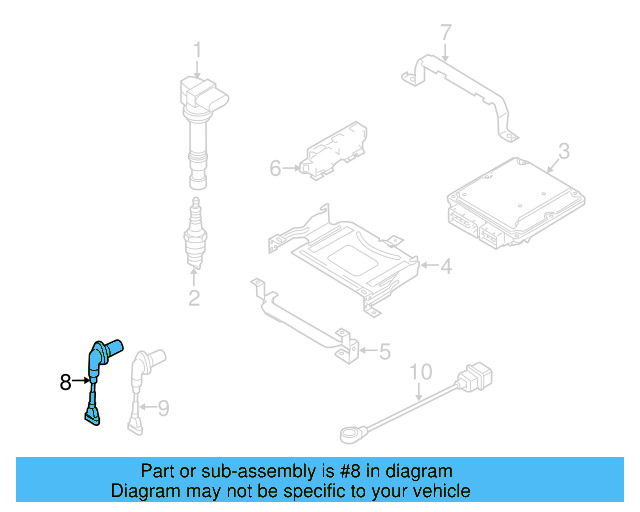 Engine Camshaft Position Sensor 07L-905-163-C - View 25