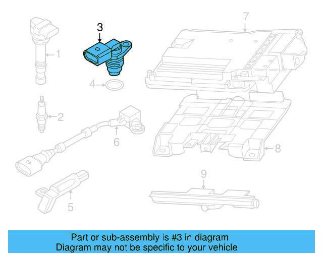 Engine Camshaft Position Sensor 07L-905-163-C - View 42