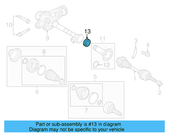 Drive Axle Shaft Seal 0AA-409-189-A - View 15