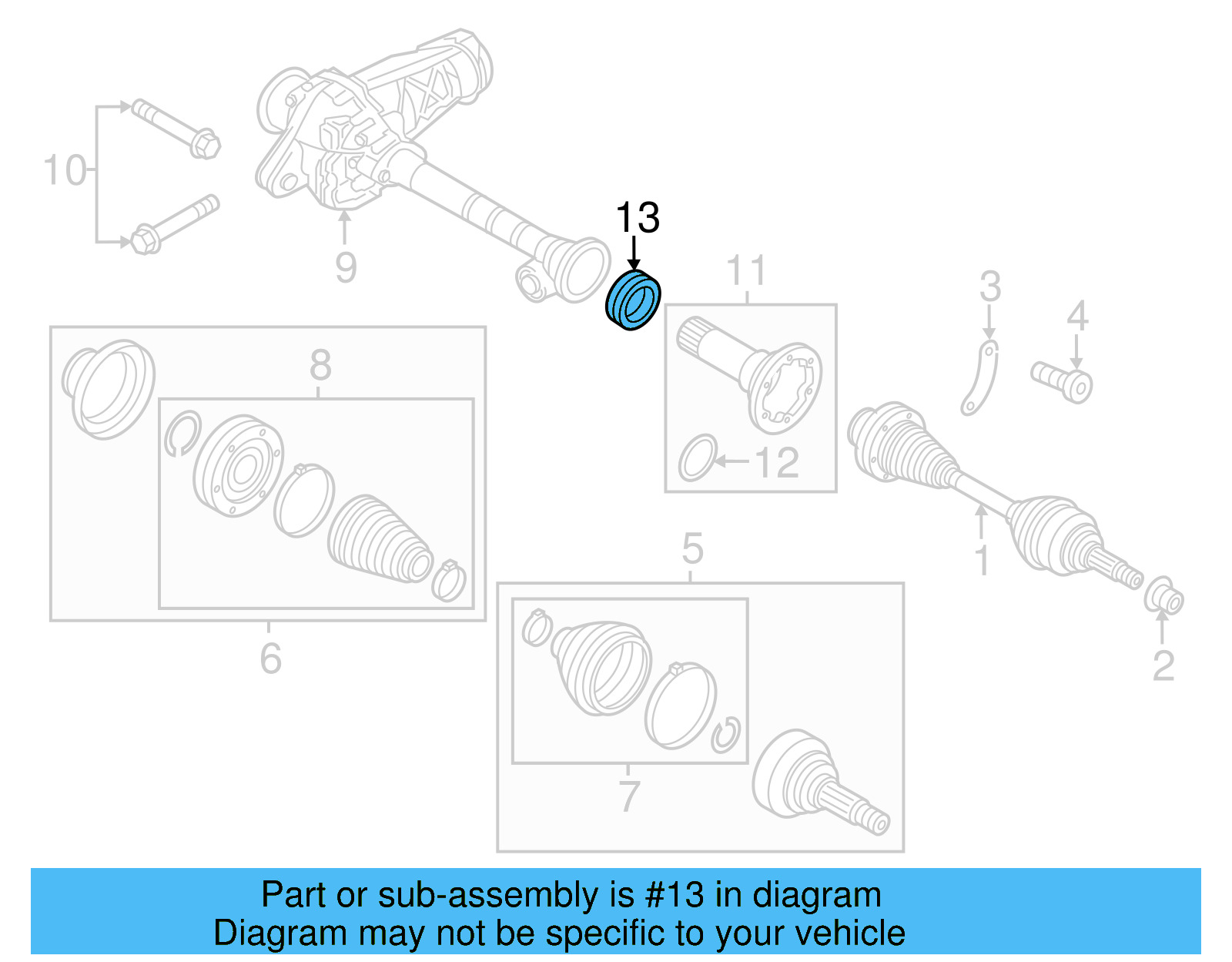 Drive Axle Shaft Seal 0AA-409-189-A - View 16