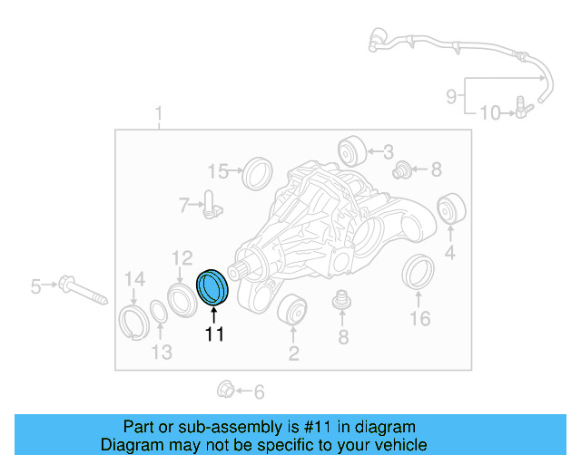 Pinion Seal 0AA-409-189-C - View 3