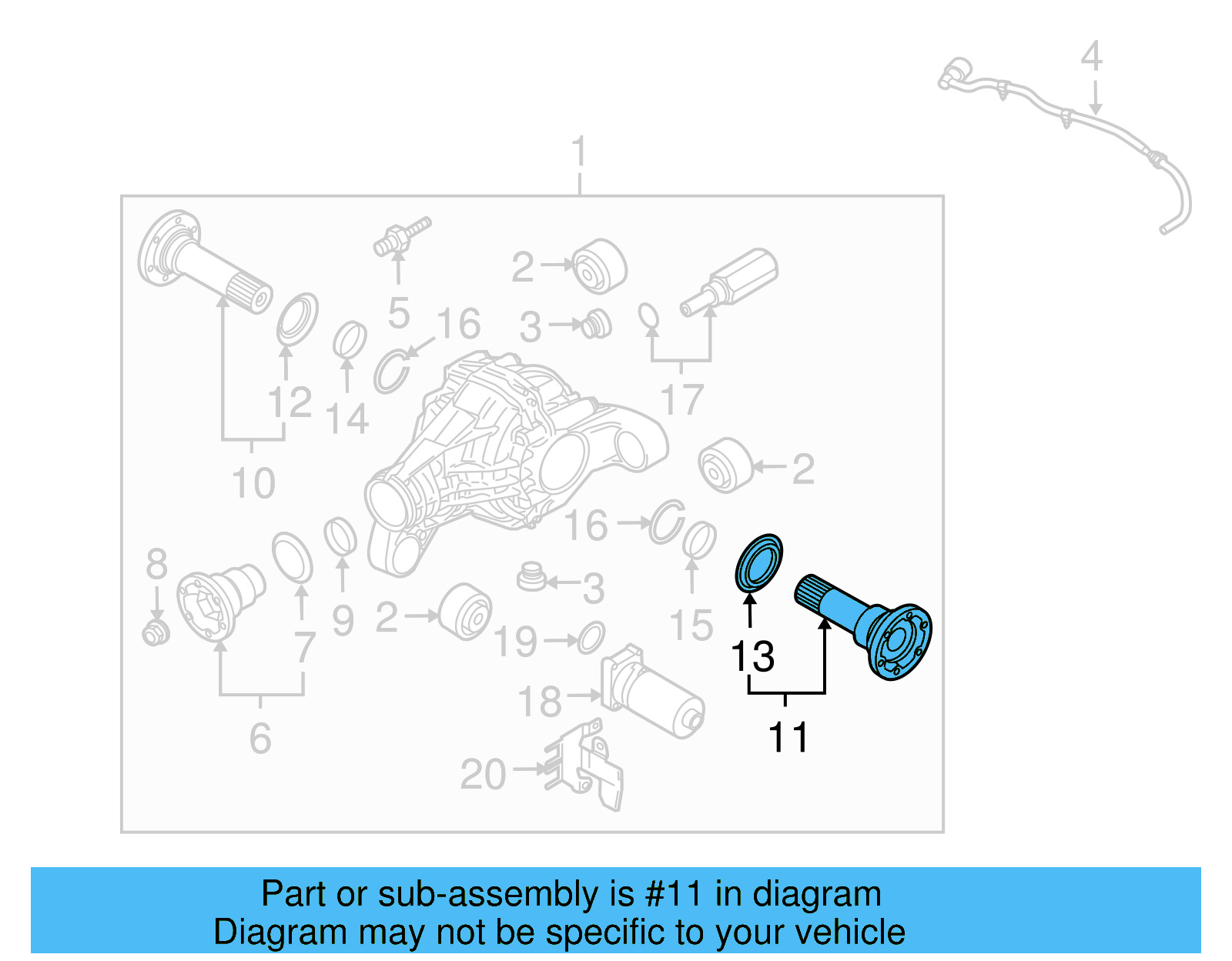 Stub Shaft 0AB-525-284-C - View 3