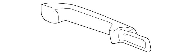 Handle, Outside (Unpainted) 1c0837205gru - View 2