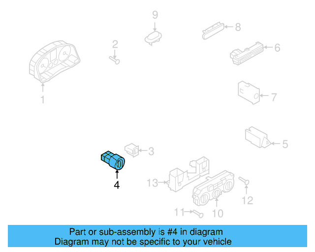 Headlamp Switch 3C8-941-431-D-XSH - View 13