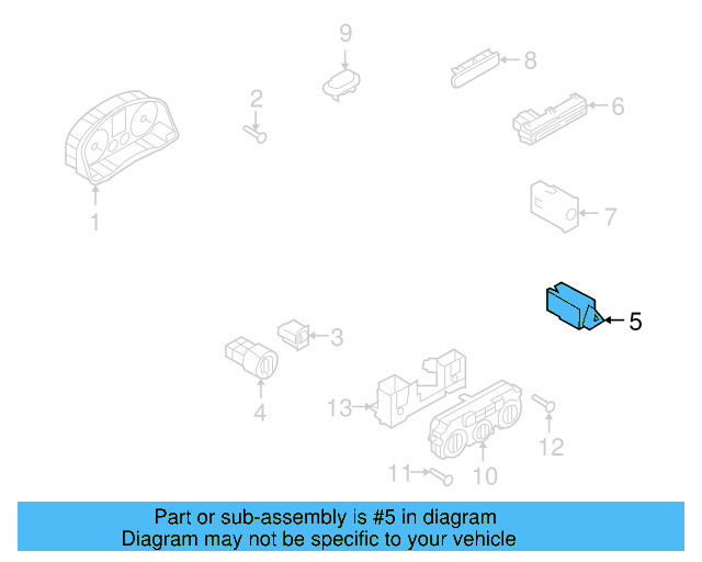 Hazard Switch 5N0-953-509-A-1QB - View 2