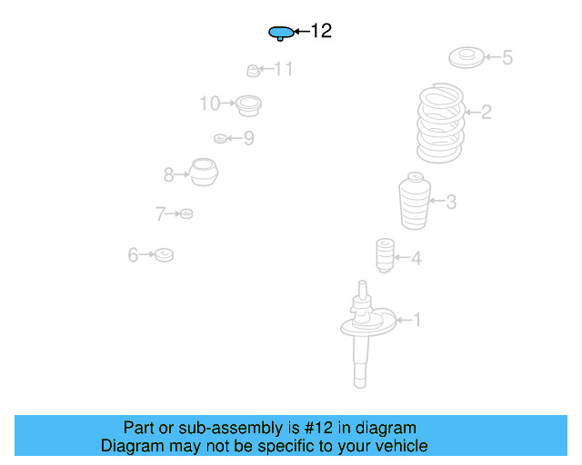 Suspension Strut Mount Cap 1J0-412-359 - View 26