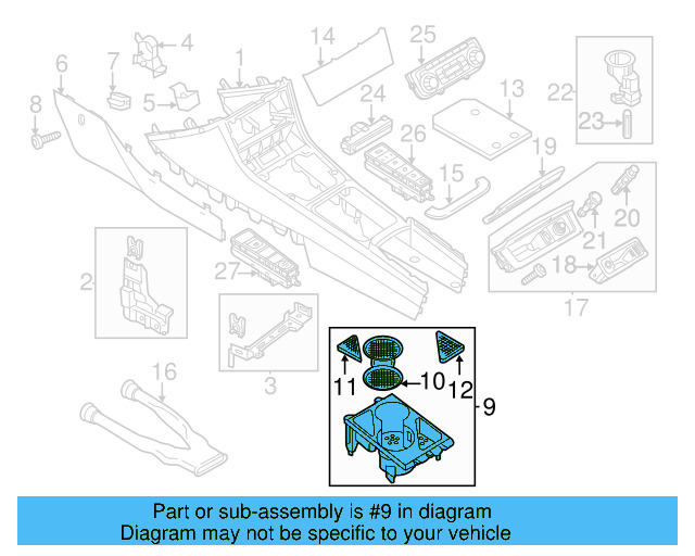 Cup Holder 3C0-862-531-D-H67 - View 11