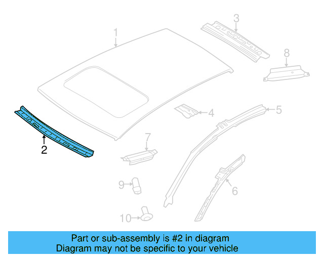 Windshield Header 1K5-817-123-C - View 11