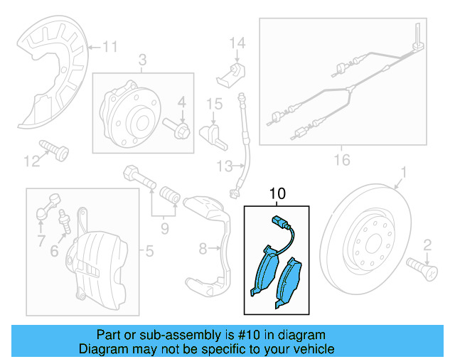 Brake Lining Front 3C0-698-151-K - View 13