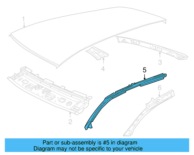 Roof Drip Molding 1K9-809-437 - View 2