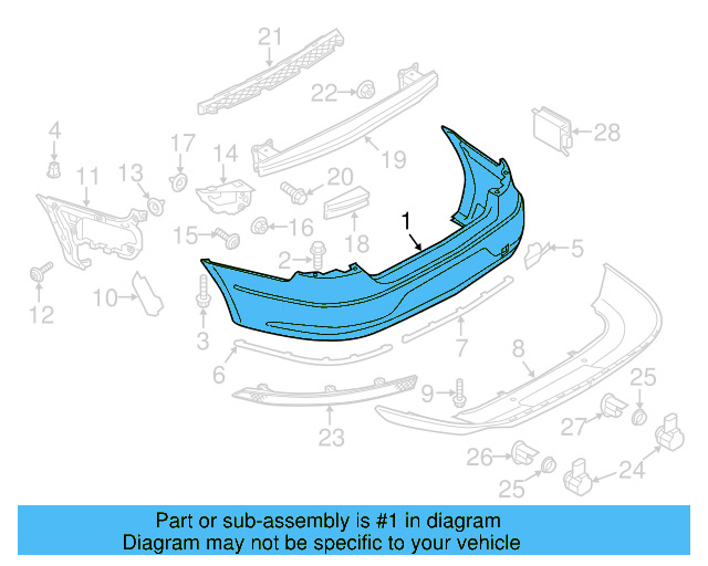 Bumper Cover (Unpainted) 3c8807421kgru - View 3