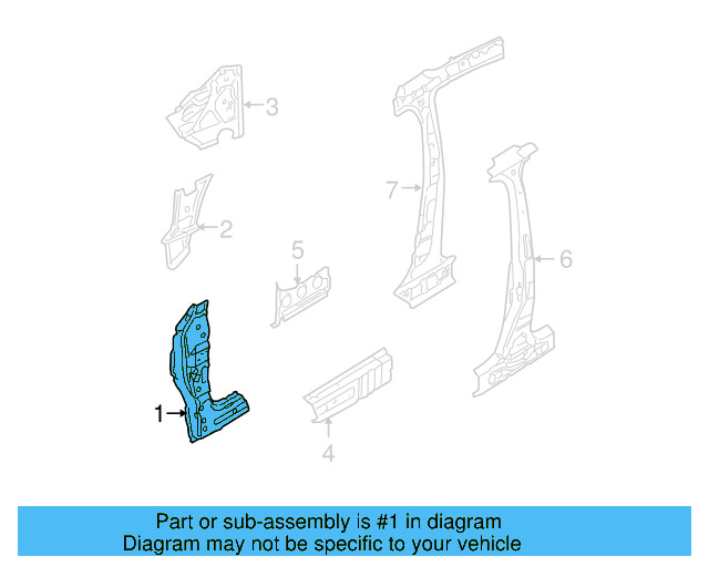 Hinge Pillar Reinforced 1K5-809-203 - View 11