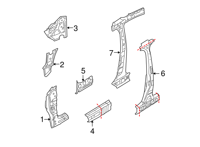 Sill Reinforced 5C6-802-308-A - View 5