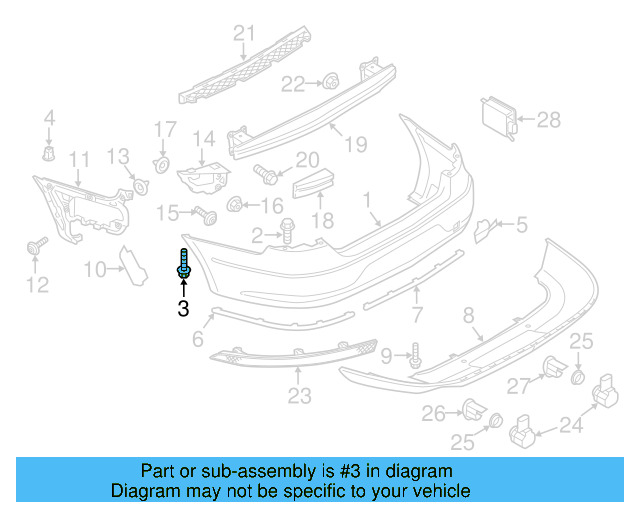 Bumper Cover Mount Bolt WHT-003-954 - View 10