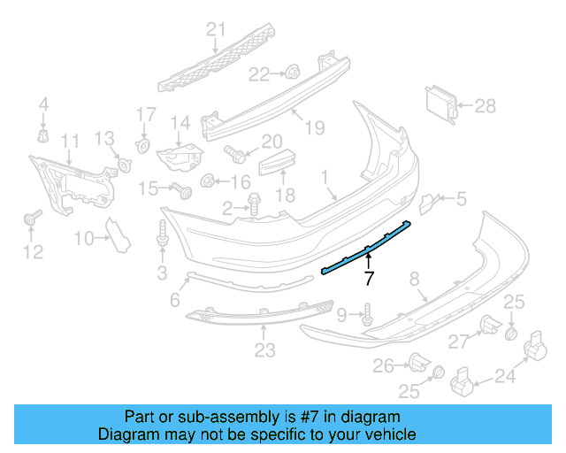 Center Molding 3C8-807-443-B-2ZZ - View 2