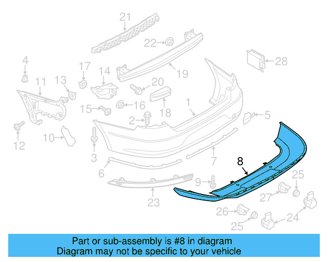 Spoiler 3C8-807-521-D-9B9 - View 2