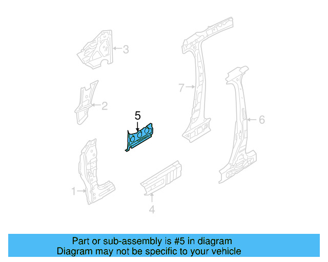 Sill Reinforced 5C6-802-308-A - View 6