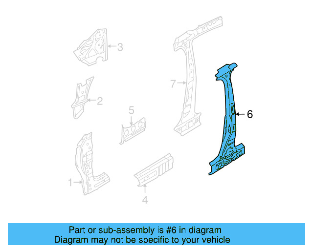 Windshield Pillar Reinforced 1K5-810-412-B