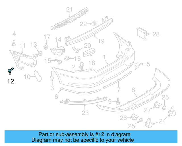 Bumper Cover Mount Bolt WHT-003-954 - View 12