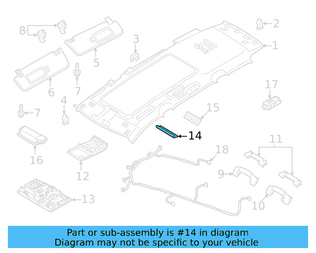 Visor Lamp 5F0-947-109-C-82V - View 2