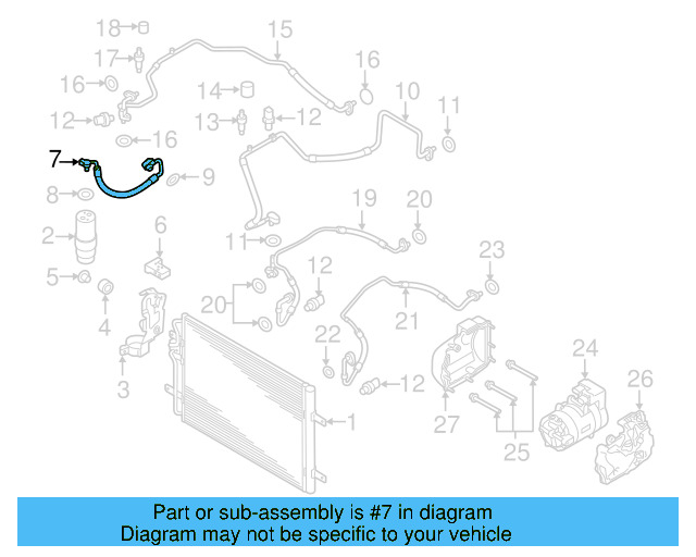 Suction Hose 5QE816721B - View 5