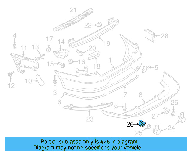 Reverse Sensor Bracket 3C8-919-491-B