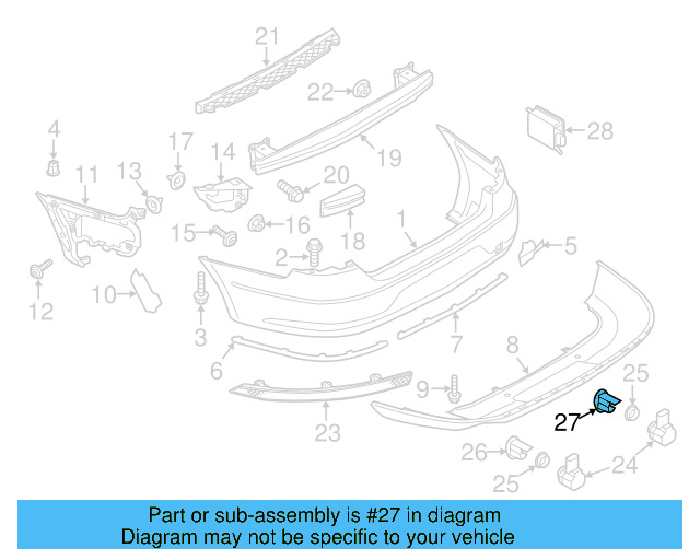Reverse Sensor Bracket 3C8-919-491-C
