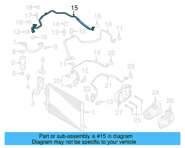 AC Tube 5QE-820-743-D - View 3