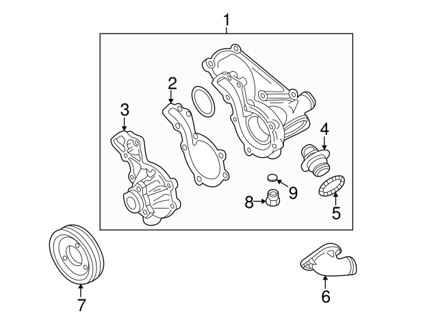 Engine Water Pump Housing O 038-121-119-B - View 15