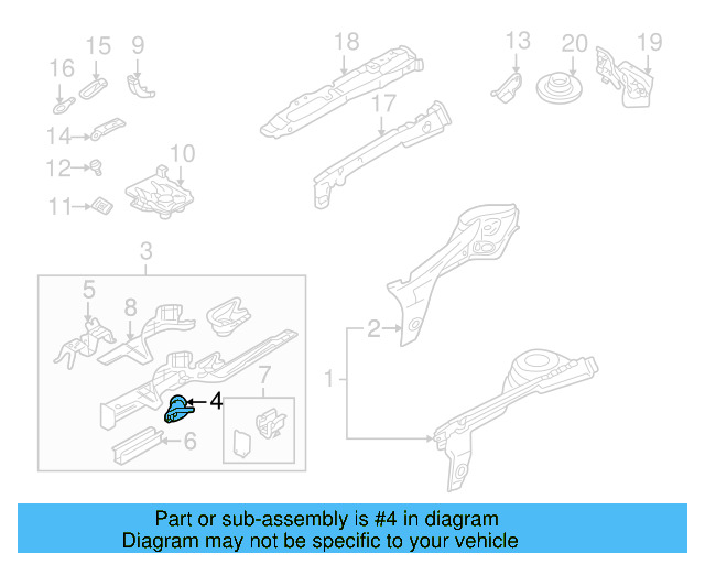 Retaining Bracket 1J0-803-127-C - View 9