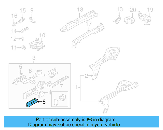 Side Member 1J0-803-105-B - View 11