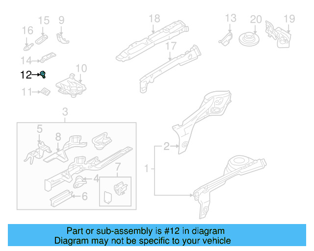 Bumper Cover Bolt N-019-700-5 - View 4