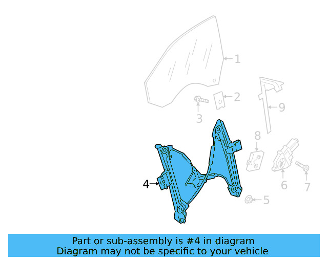 Window Regulator 3G8-837-461-B - View 3