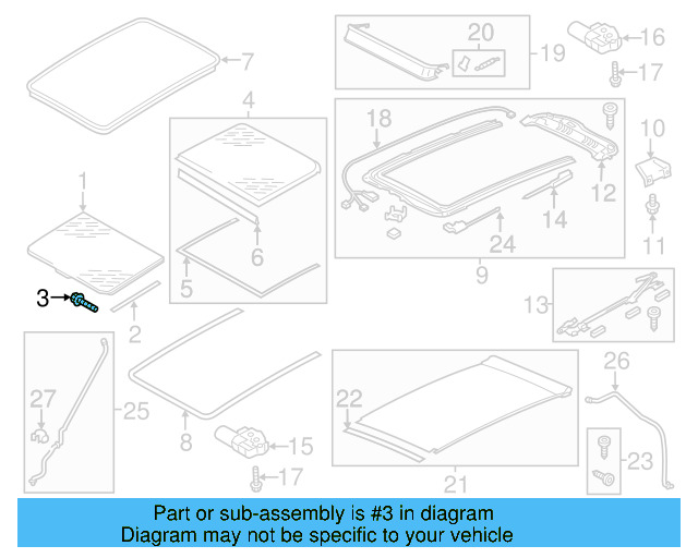 Front Glass Bolt 7P0-898-955