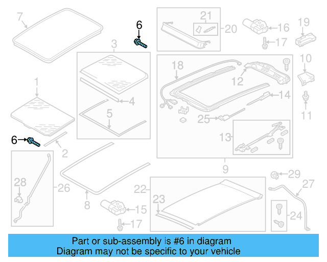 Front Glass Bolt 7P0-898-955 - View 14