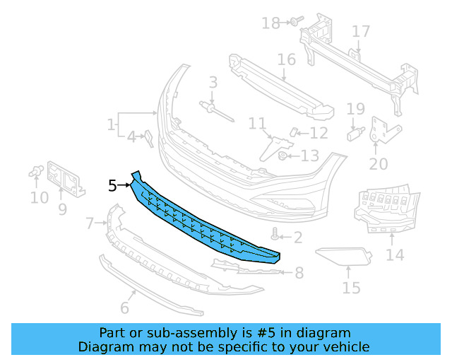 Lower Grille 17A-853-677-9B9 - View 3