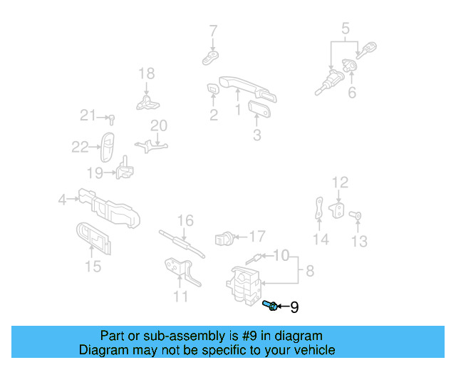 Door Lock Actuator Motor 3B1-837-015-AS - View 7