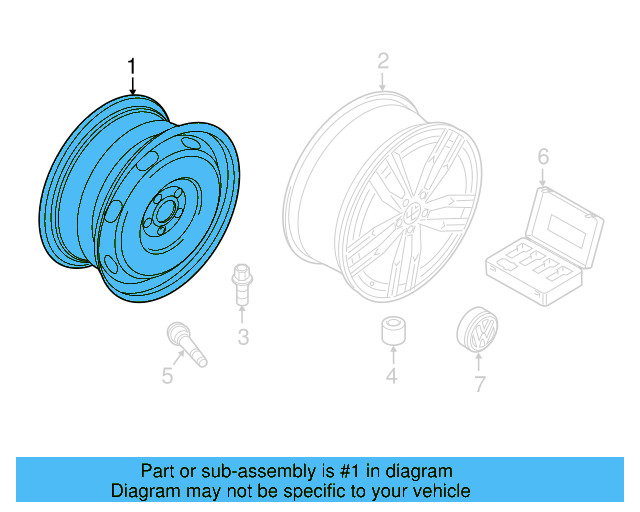 Wheel, Steel 5Q0-601-027-R-03C