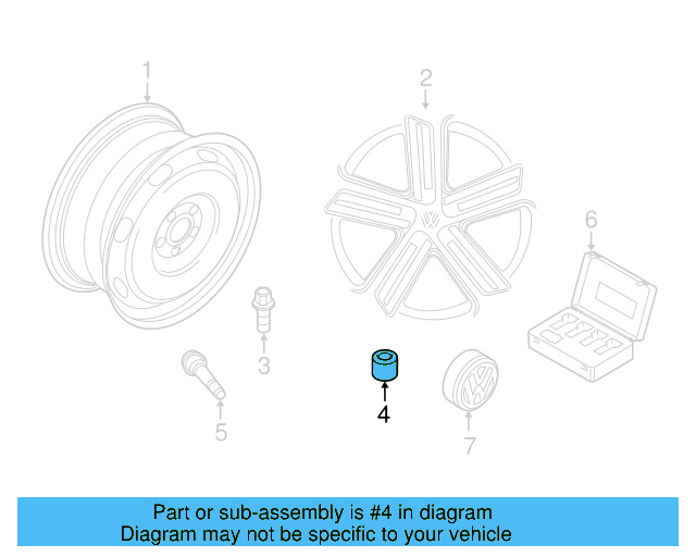 Wheel Bolt Cap 3C0-601-173-A-9B9 - View 37