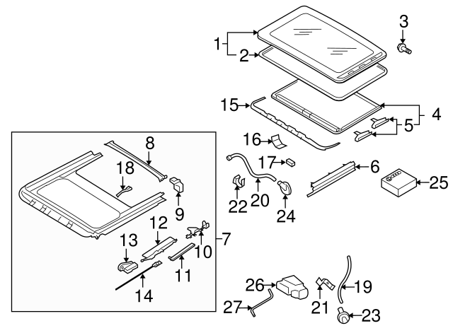Sunshade Guide 8D5-877-165-A - View 22