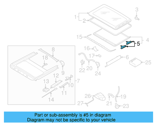 Sunshade Guide 8D5-877-165-A - View 9