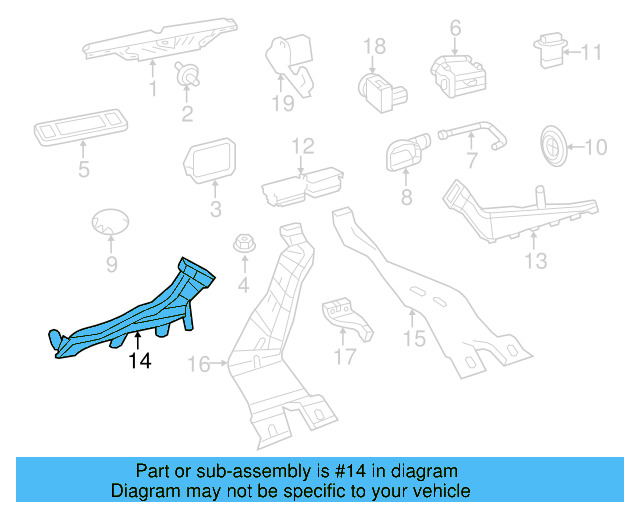 Instrument Panel Air Duct 5C1-819-151-B - View 22
